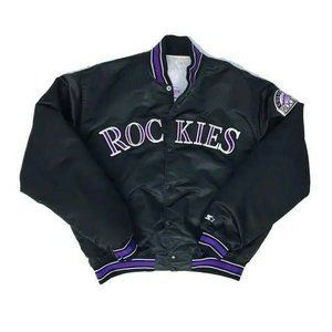 COLORADO ROCKIES VINTAGE 1990's AUTHENTIC DIAMOND SERIES JACKET XL FREE SHIP!